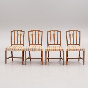 Stolar, 4 st, gustaviansk stil, 1900-talets första hälft.