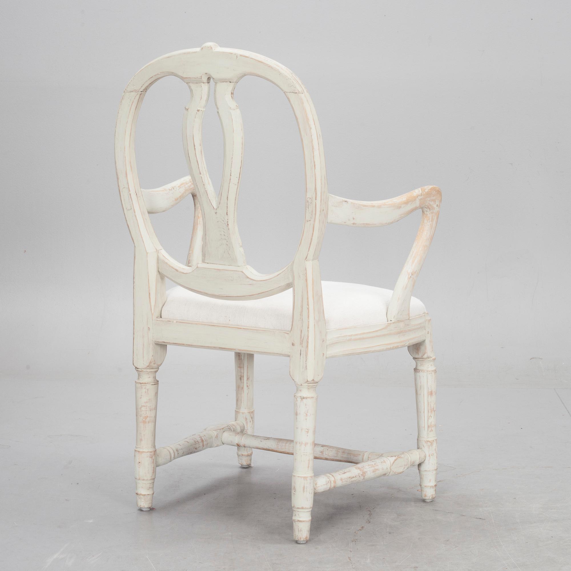 KARMSTOL, gustaviansk stil, 1800-talets första kvartal.