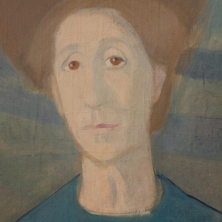 Vera Frisén, olja på uppfodrad duk, signerad.