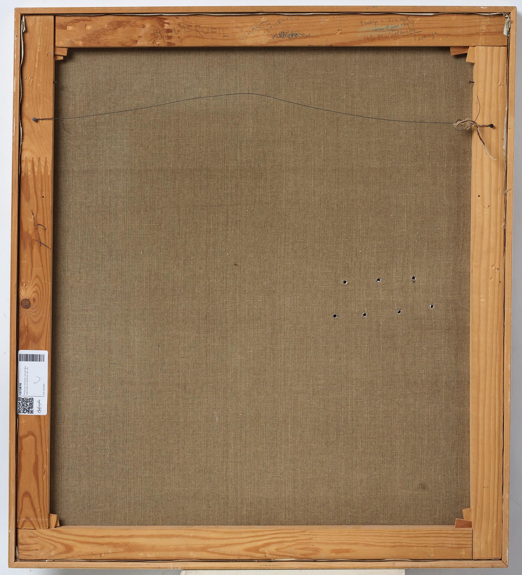 Philip von Schantz, olja på duk, signed and dated -66.
