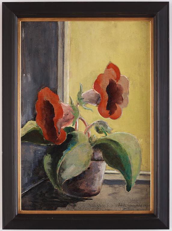 Märta Grundell-Grünewald, Still Life with Amaryllis.