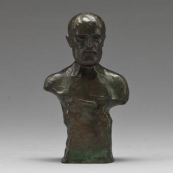 JOHANNES COLLIN, skulptur/brons, signerad och daterad 1910. Gjutare L Rasmussen, Köpenhamn.