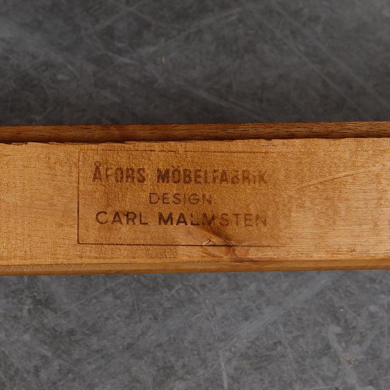 Carl Malmsten, a 'Ambassdör' walnut dining suite, Åfors Möbelfabrik.