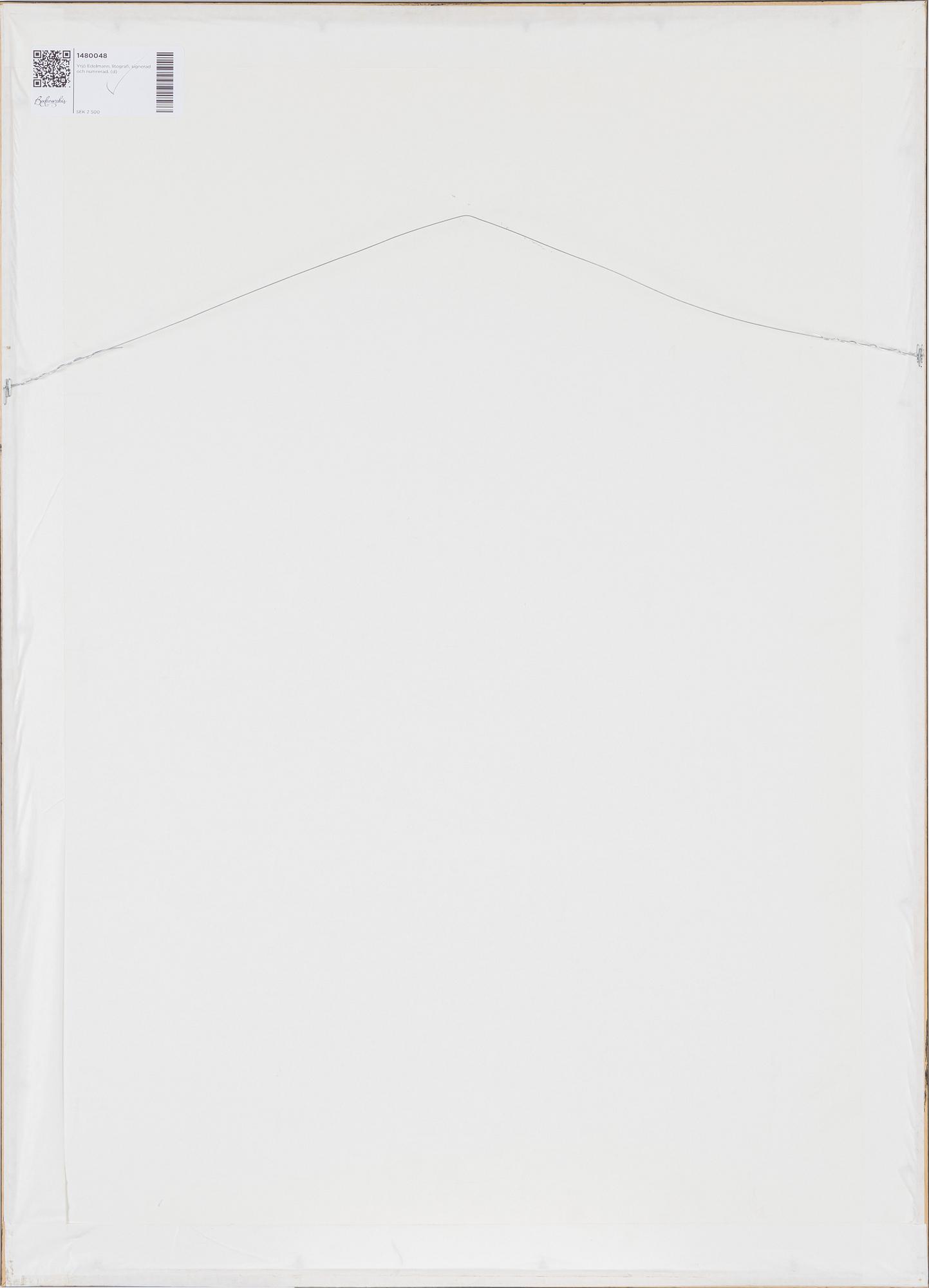 Yrjö Edelmann, färglitografi, 1996, signerad 89/360.