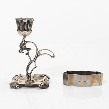 13 pieces of silover for the table, different makers including C.G.Hallberg and GAB, Sweden.