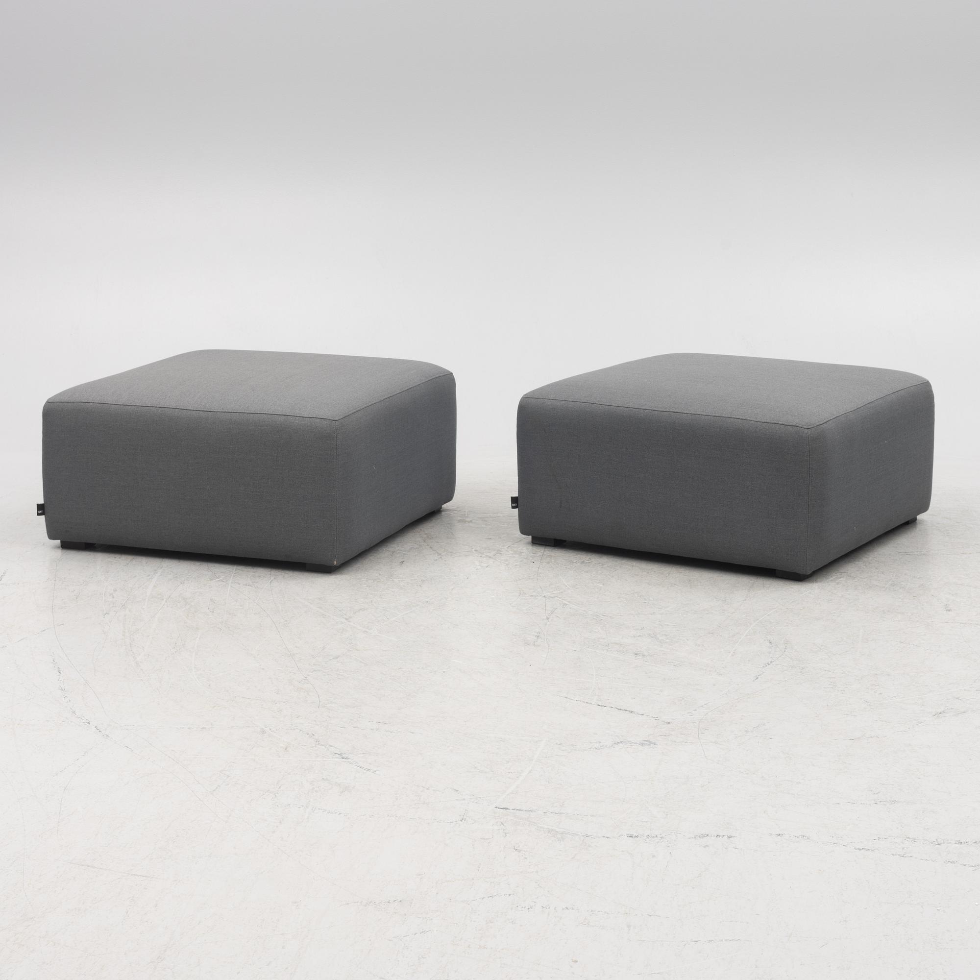Two ottomans, "Mags", Hay, contemporary.