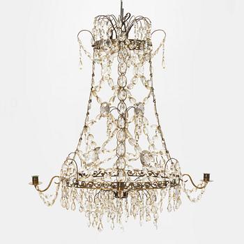 A gustavian style chandelier from the first half of the 20th century.