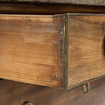 A late Gustavian chest of drawers, Sweden, end of the 18th century.