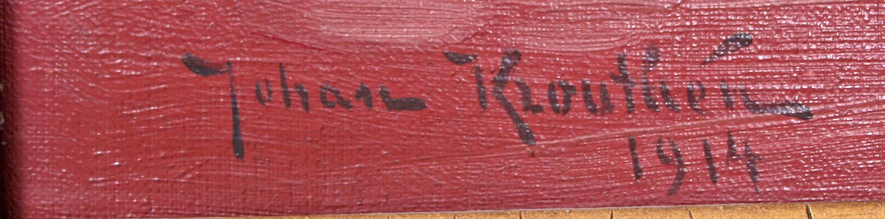 JOHAN KROUTHÉN, olja på duk, sign o dat 1914.