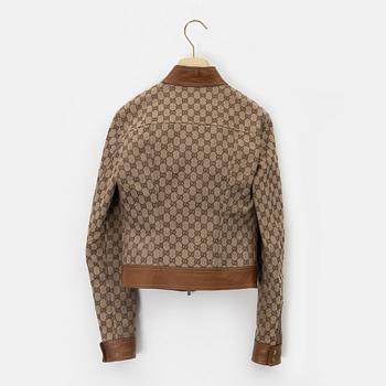 Gucci, a GG supreme jacket and shorts, size 38, 2000.