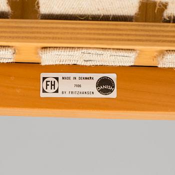 A Hans J Wegner 'Kinastolen' armchair, Fritz Hansen, Denmark 1971.