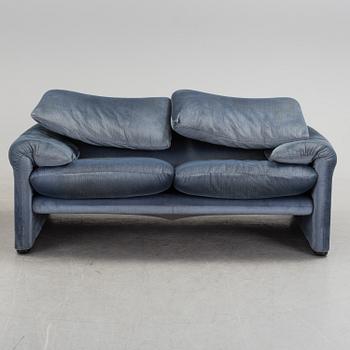 A "Maralunga" sofa and armchair by Vico Magistretti for Cassina Italy.