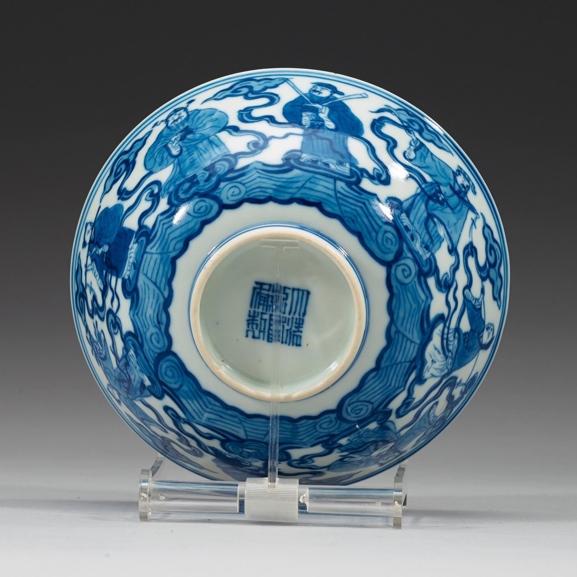 SKÅLAR, sex stycken, porslin. Sen Qing dynasti (1664-1912) med Qianlong sigillmärke.