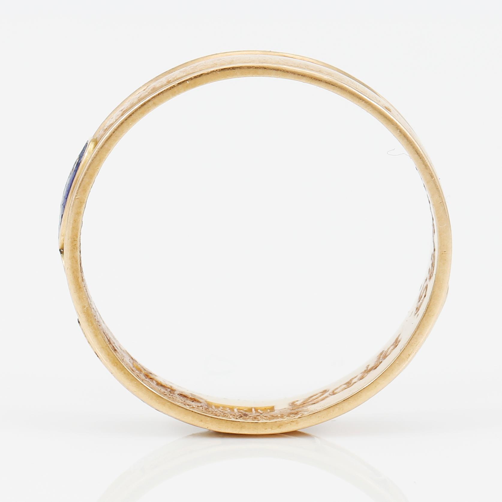 ORDENSRING, 18K guld, JJJ, Köping, 1990-tal. Vikt ca 5 gram.