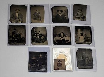 FOTOGRAFIER, 25 st, bla ambrotypier, 1800-tal.