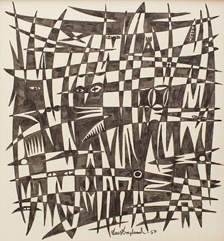 LARS ENGLUND, Ink drawing, signed and dated -50.