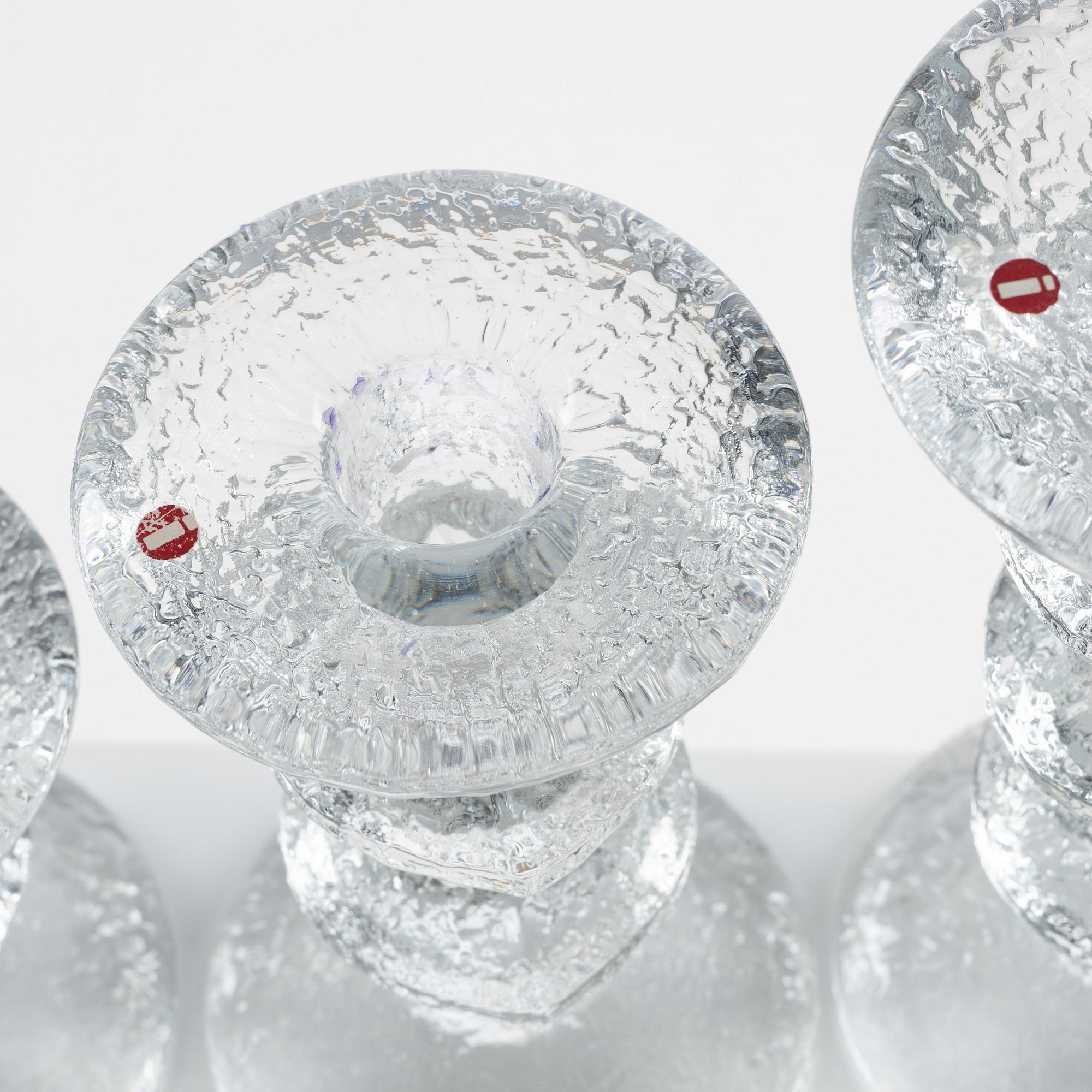 Timo Sarpaneva, ljusstakar, 16 st, glas, "Festivo", Iittala, Finland.