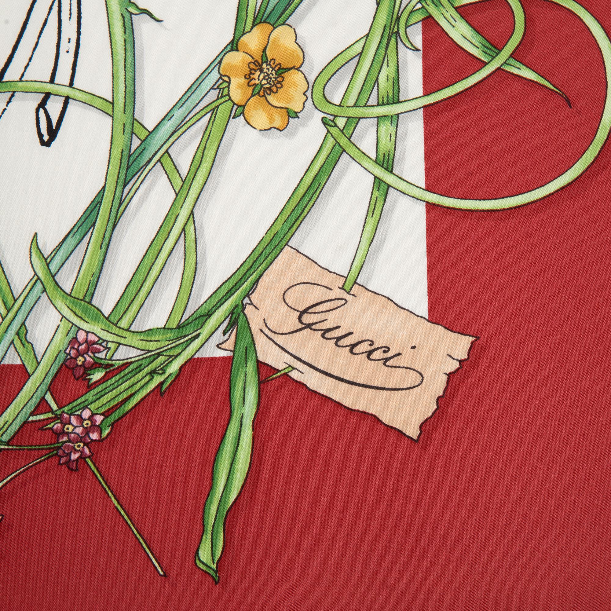 Gucci, a twill silk scarf.