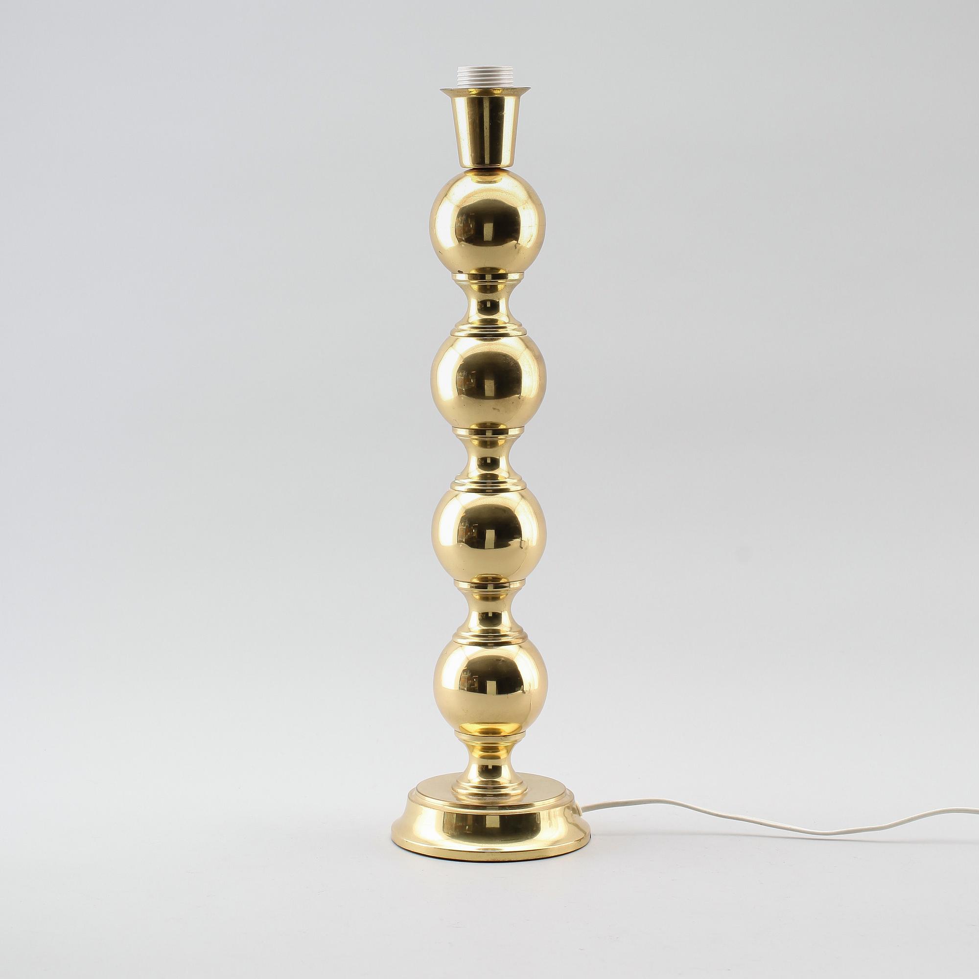 BORDSLAMPA, mässing, 1900-talets andra hälft.