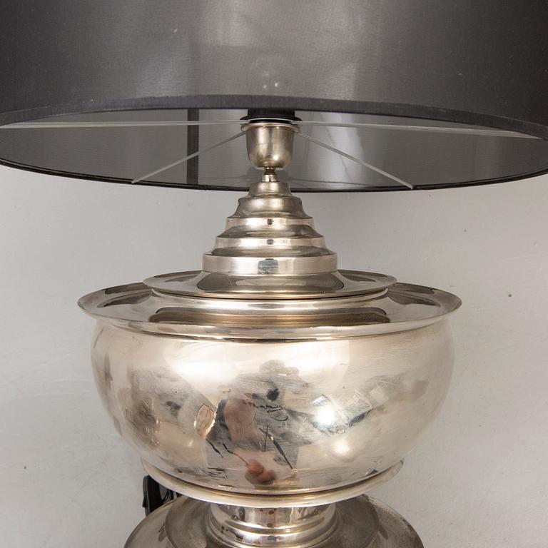 A pair of Eichholtz "Pagoda" 21st century metall table lamps.