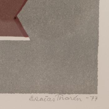 ESAIAS THORÉN, färglitografi, signerad och daterad -77, numrerad 20/300.