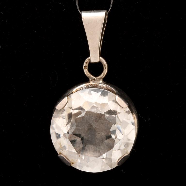 Silver jewellery, rock crystal, Karl Laine, Stigbert and others, 6 lots.