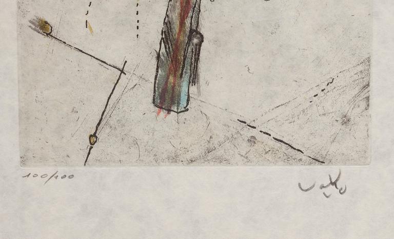 ROBERTO MATTA, färgetsning, signerad o numrerad 100/100.