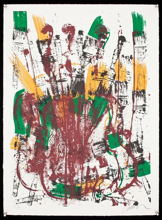 FERNANDEZ ARMAN, färglitografi, E.A, sign.