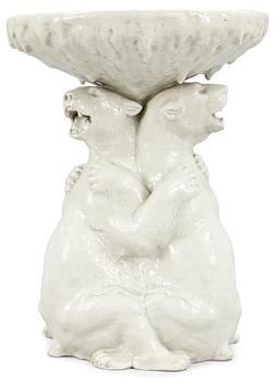 An Art Nouveau creamware centerpiece, Gustafsberg 1911.