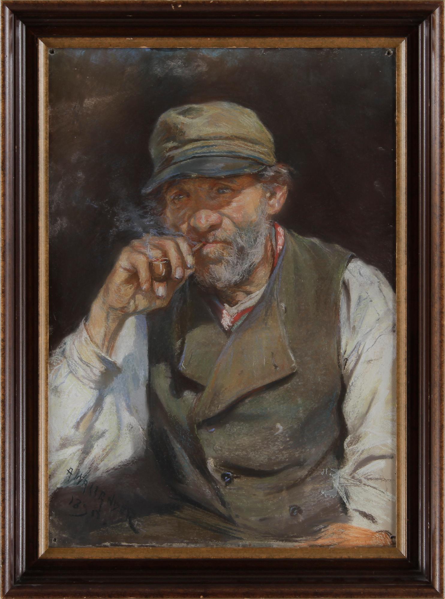 ALF WALLANDER, pastell, signerad och daterad 1890?.