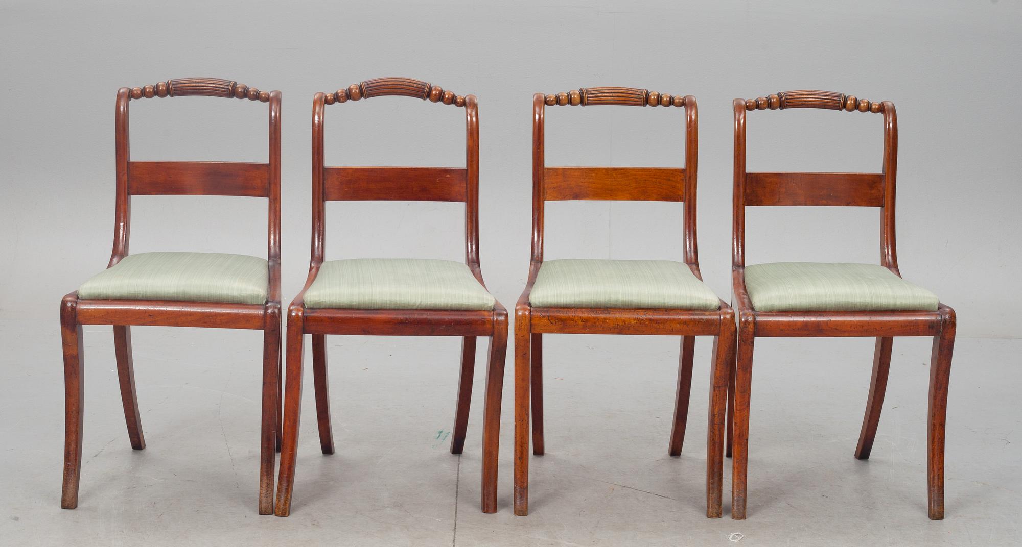 STOLAR, 4 st. England sk. Trafalgarmodell. 1800-talets första hälft.