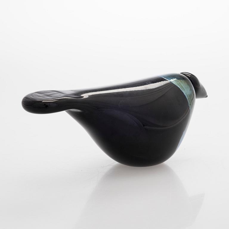 Oiva Toikka, a glass bird, 'Crow', signed Oiva Toikka Nuutajärvi Notsjö.
