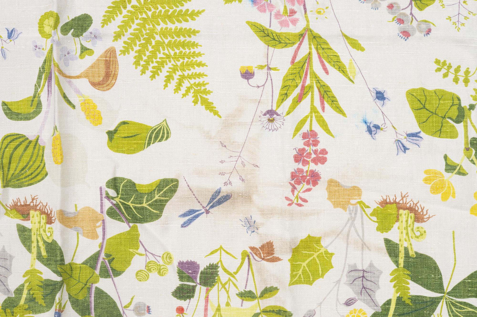 Gocken Jobs, three pairs of curtains, 'Trollslända', Nordiska Kompaniets textilkammare.