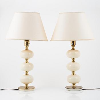 A pair of table lamps from Tranås Stilarmatur, 1970's.
