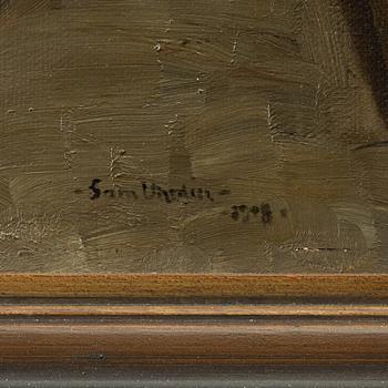 Sam Uhrdin, At the trestle table.