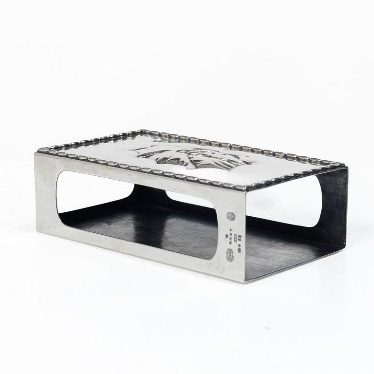 Georg Jensen, A silver matchbox case, model 83, Copenhagen 1919.