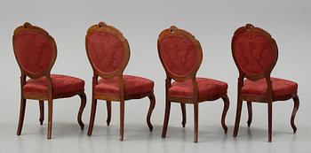 STOLAR, 4 st, nyrokoko, 1800-talets slut.