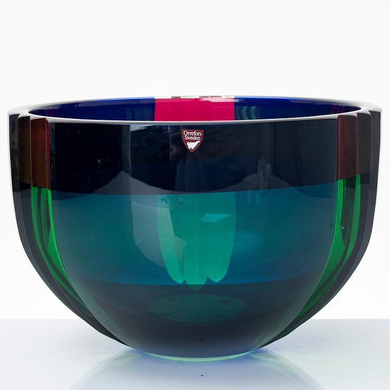 Erika Lagerbielke, skål, "Saragasso II", Orrefors Gallery 1988.