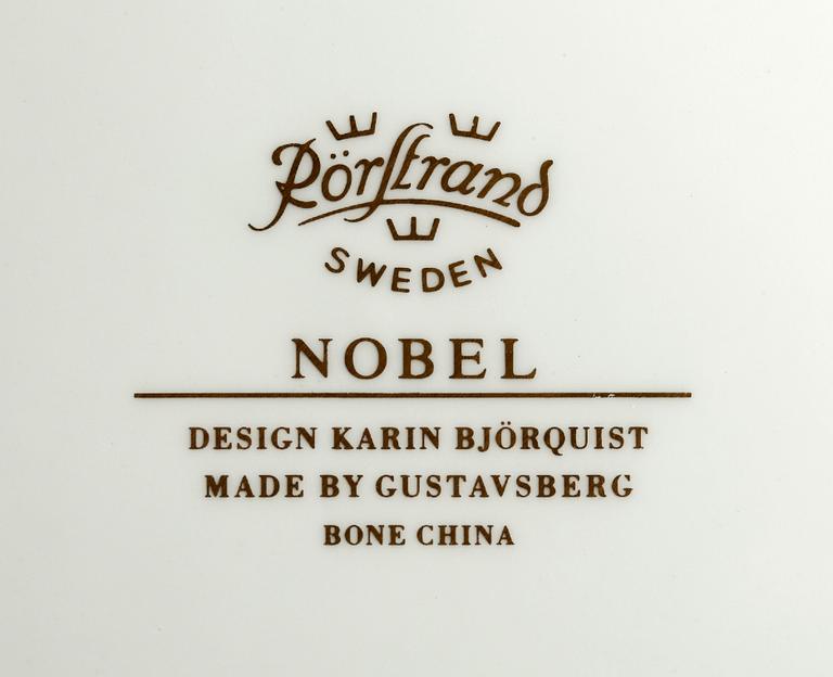 MATSERVIS, 20dlr porslin och 40 rostfritt stål, "Nobel",Karin Björquist, Gustavsberg o Gunnar Cyren, Yamazaki, 1990-tal.