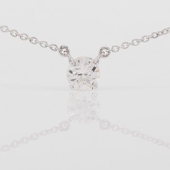 COLLIER, 18K vitguld och diamant ca 0.61 ct.