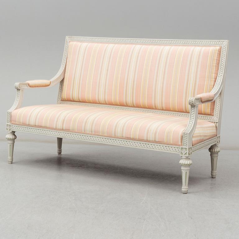 A gustavian style sofa, mid 20th century.