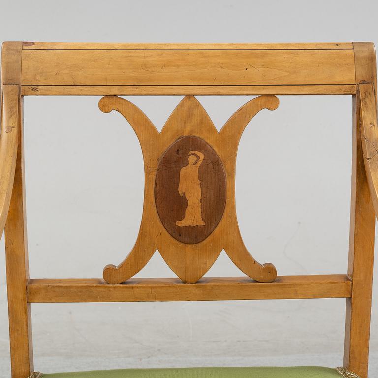 A late Gustavian style mahogany writing desk.