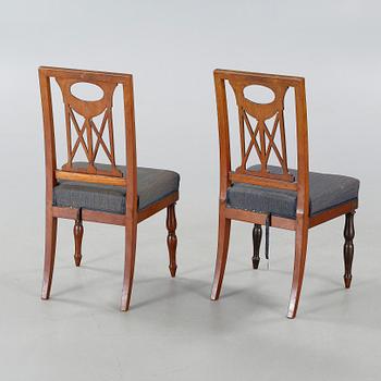 Five 19th century chairs marked "Cressent".