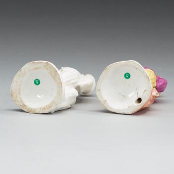 Two Swedish Marieberg soft paste figures, 18th Century.