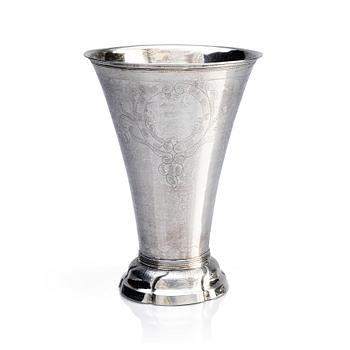 367. A Swedish 18th century parcel-gilt silver beaker, marks of Carl Fredrik Seseman, Arboga 1799.