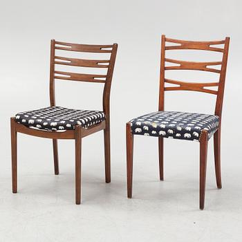 Stolar, 6 st, "Della", Danmark, saluförd av IKEA, 1960-tal, samt snarlika stolar, 2 st, och matbord, 1900-talets mitt.