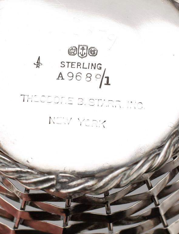 PARTI SILVER, 8 delar, sterling, bla Birmingham, England, 1884. Tot vikt ca 155 g.