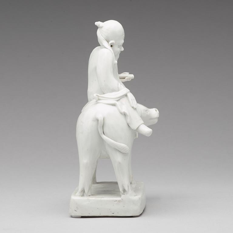 FIGURIN, blanc de chine. Qingdynastin, 1700-tal.