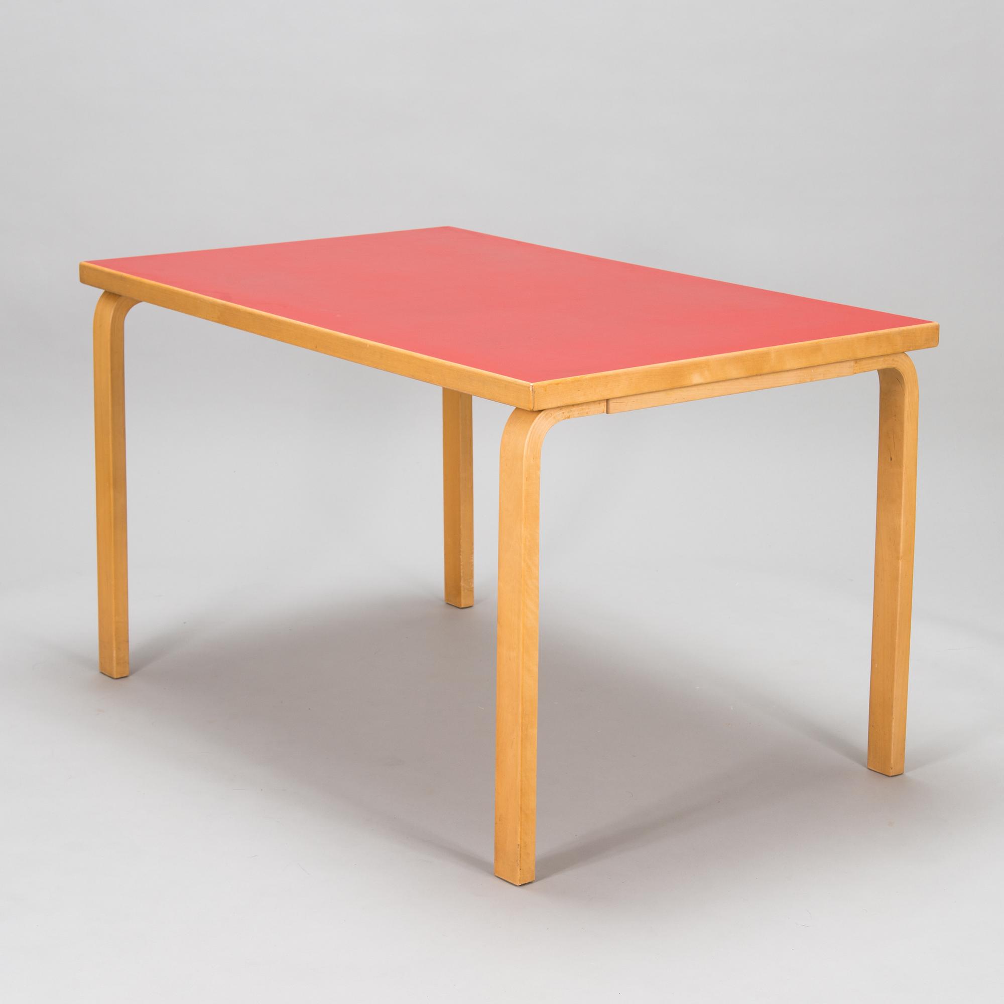 Alvar Aalto, a 1960's '82' table and six '66' stools for O.Y. Huonekalu-ja Rakennustyötehdas A.B.