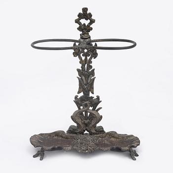 A umbrella stand, circa 1900.